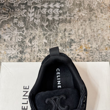 CELINE 26S SNEAKER IN BLACK SUEDE