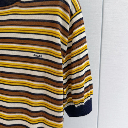 PRADA 26S SHORT-SLEEVE KNIT TOP 1084