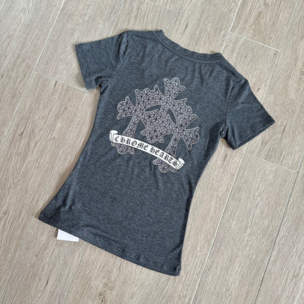 CHROME HEARTS 26S V-NECK SHORT-SLEEVE T-SHIRT 012
