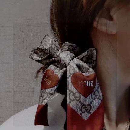 GUCCI 25S RIBBON SCARF 100 IN SILK 591437