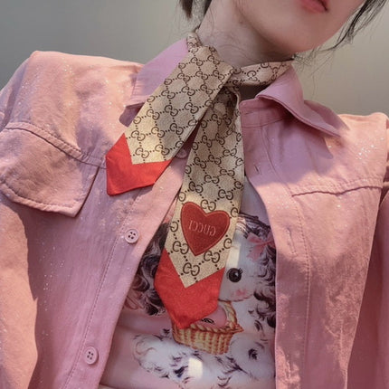 GUCCI 25S RIBBON SCARF 100 IN SILK 591437