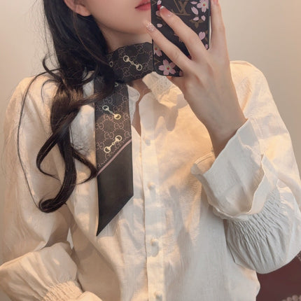 GUCCI 26S SCARF 90 IN SILK 156518