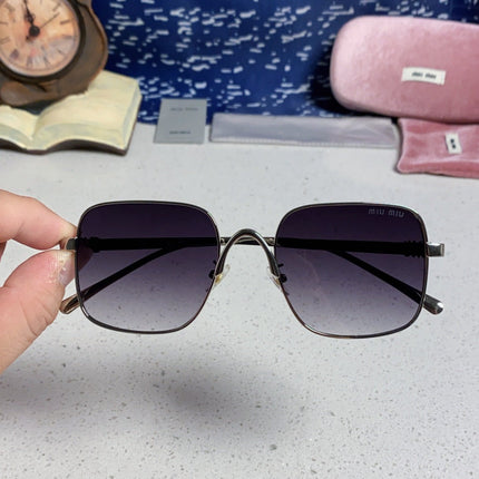 MIUMIU 26S SQUARE GEOMETRIC FRAME IN METAL 445242