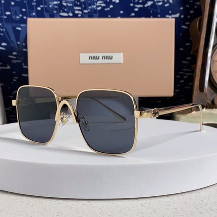 MIUMIU 26S SQUARE GEOMETRIC FRAME IN METAL 445243