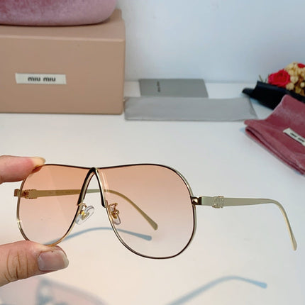 MIUMIU 26S OVAL FRAMEAVIATOR FRAME IN METAL 424521