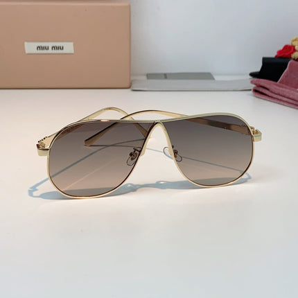 MIUMIU 26S OVAL FRAMEAVIATOR FRAME IN METAL 424522