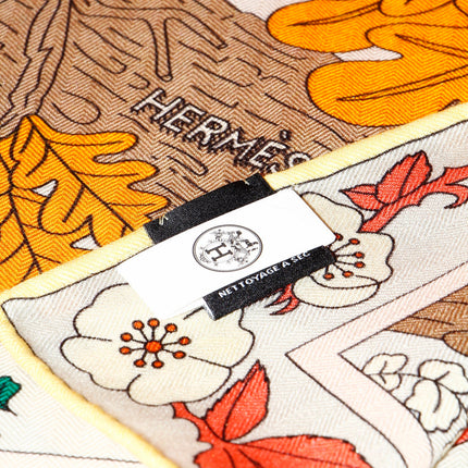 HERMES 26S SCARF 135 IN SILK AND CASHMERE 492455