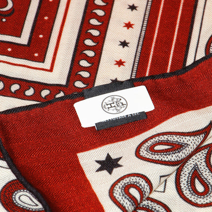 HERMES 26S SCARF 140 IN SILK AND CASHMERE 498483