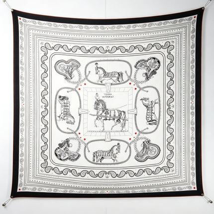 HERMES 26S SCARF 135 IN SILK AND CASHMERE 498485