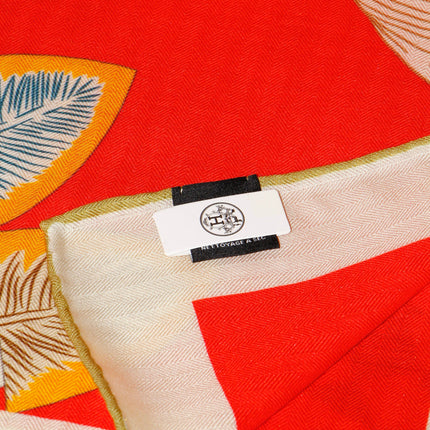 HERMES 26S SCARF 140 IN SILK AND CASHMERE 498505