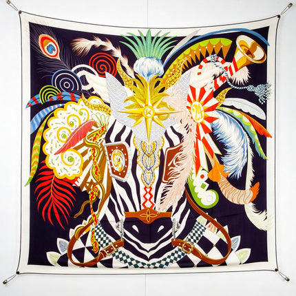 HERMES 26S SCARF 140 IN SILK AND CASHMERE 498508