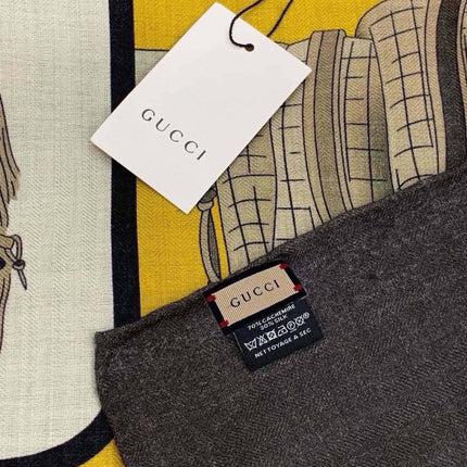 GUCCI 26S SCARF 135 IN CASHMERE AND SILK 504639