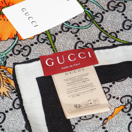 GUCCI 26S SCARF 140 IN CASHMERE AND SILK 504588