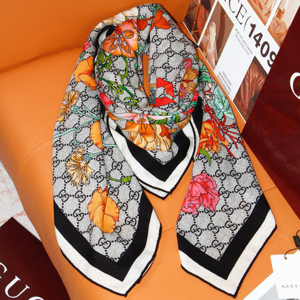 GUCCI 26S SCARF 140 IN CASHMERE AND SILK 504588