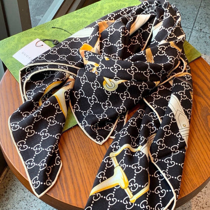 GUCCI 26S SCARF 135 IN CASHMERE AND SILK 504597
