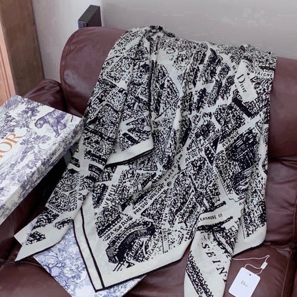 DIOR 26S SCARF 140 IN SILK AND CASHMERE 509456