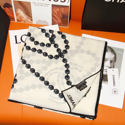 CHANEL 26S SCARF 140 IN SILK AND CASHMERE 509498