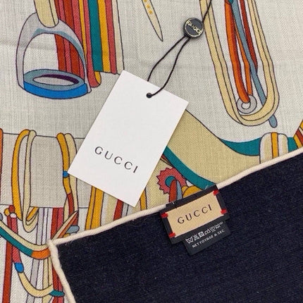 GUCCI 26S SCARF 135 IN CASHMERE AND SILK 511017