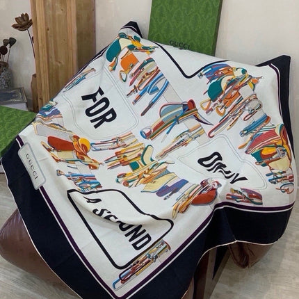 GUCCI 26S SCARF 135 IN CASHMERE AND SILK 511017