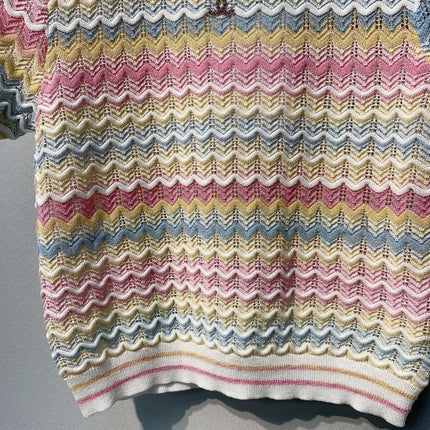 CHANEL 26S SHORT-SLEEVE KNIT TOP STYLE 1107