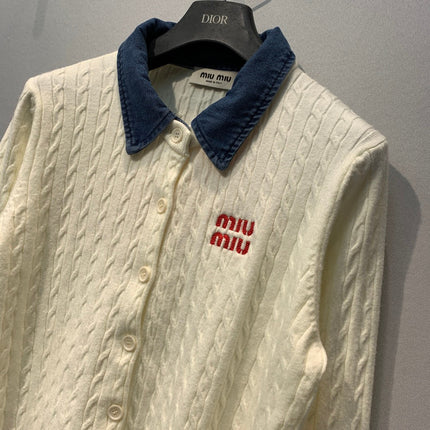 MIUMIU 26S LONG-SLEEVE KNIT SWEATER 1383