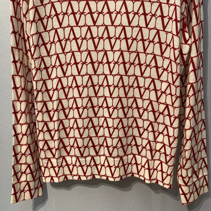 VALENTINO 26S LONG-SLEEVE CREW NECK KNIT TOP 326