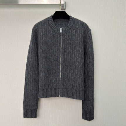 PRADA 26S ZIP-UP KNIT CARDIGAN 1245