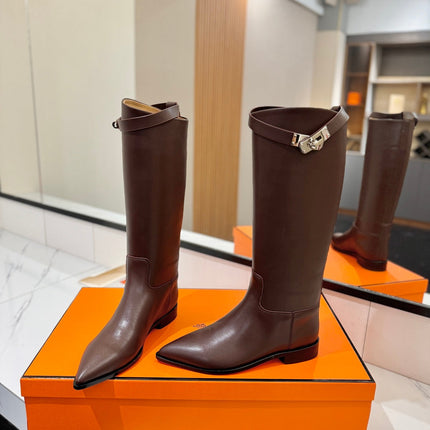 HM 26S JUMPING BOOTS IN DARK BROWN CALFSKIN