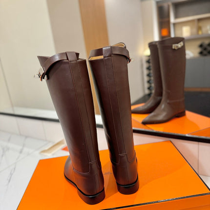 HM 26S JUMPING BOOTS IN DARK BROWN CALFSKIN