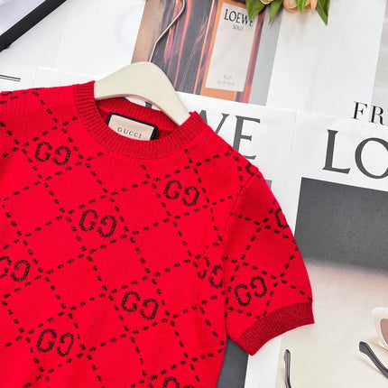 GUCCI SHORT-SLEEVE KNIT TOP STYLE 24