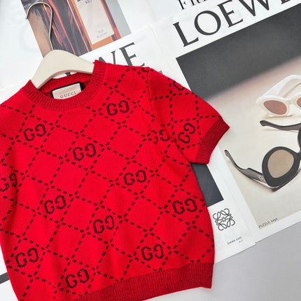 GUCCI SHORT-SLEEVE KNIT TOP STYLE 24