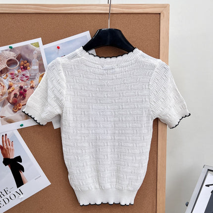 CHANEL 26S SHORT-SLEEVE KNIT TOP STYLE 1148