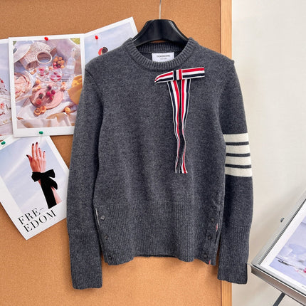 THOM 26S ROUND-NECK KNIT SWEATER 300