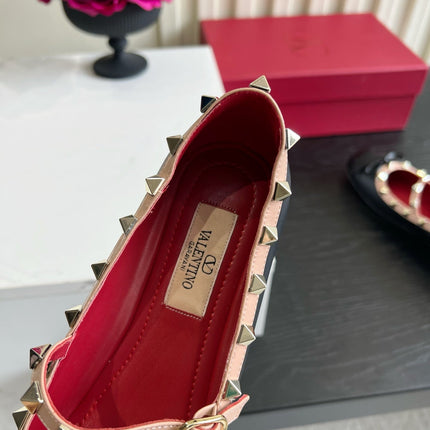 VALENTINO 26S STUD-EMBELLISHED MARY JANE IN BLACK CALFSKIN