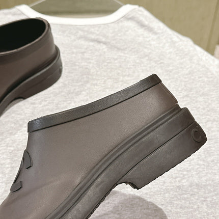 CC RAIN BOOTS IN BROWN AND BLACK TPU