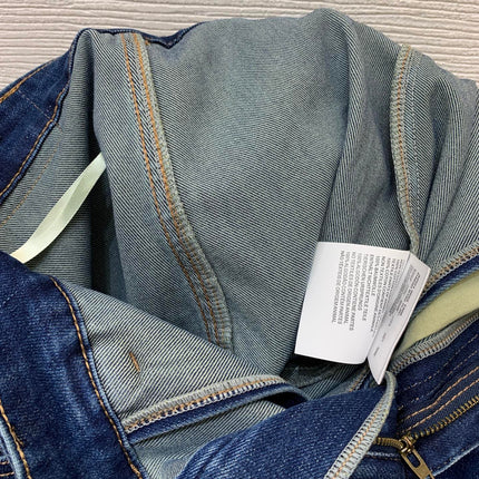 PRADA 26S DENIM MINI SKIRT FLARED JEANS 1341