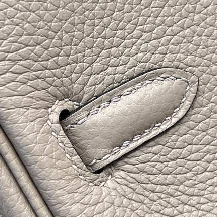 HM 25S BIRKIN 25 CM IN DARK TAUPE TOGO WITH KEY SILVER