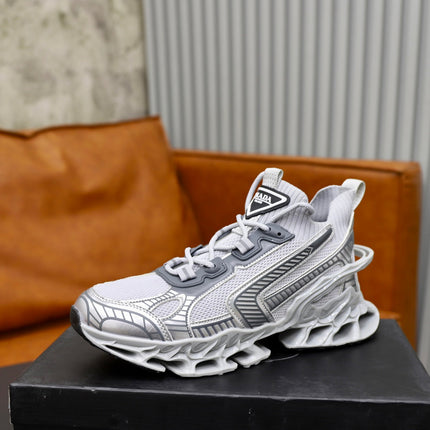 PRA RUNNING SHOES BLADE IN SILVER BREATHABLE MESH