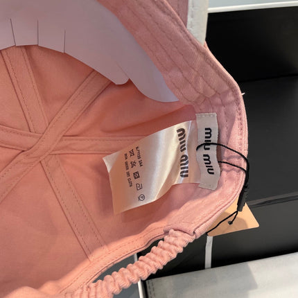 MIUMIU BASEBALL CAP IN PEACHY PINK FABRIC STYLE 8