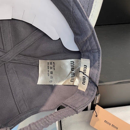 MIUMIU BASEBALL CAP IN GREY FABRIC STYLE 3