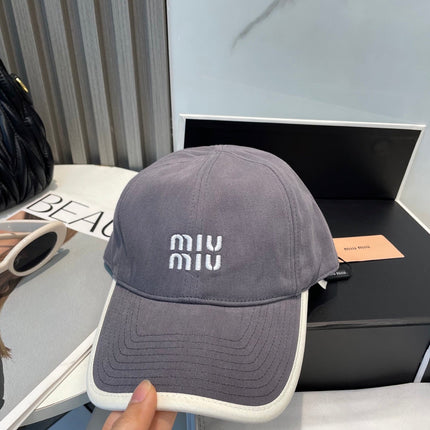 MIUMIU BASEBALL CAP IN GREY FABRIC STYLE 3