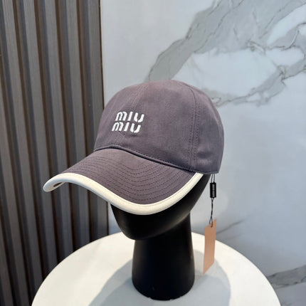 MIUMIU BASEBALL CAP IN GREY FABRIC STYLE 3
