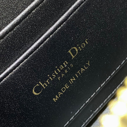 MINI GROOVE BAG 20 IN BLACK MACROCANNAGE LAMBSKIN 226487