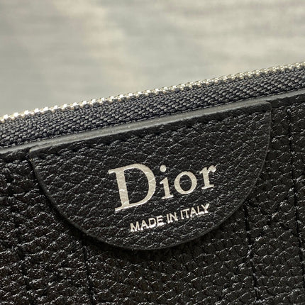 DIOR 26S MEDAILLON BUCKET BAG 34 IN BLACK MACROCANNAGE GRAINED CALFSKIN SILVER HARDWARE