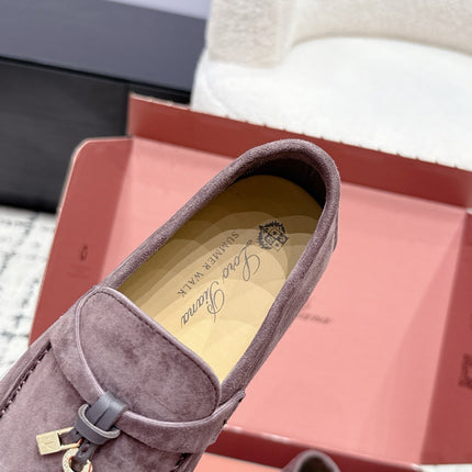 LP 26S SUMMER CHARMS WALK LOAFER IN PURPLE GRAY SUEDE GOLD HARDWARE