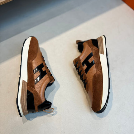 HM INTERACTIVE LACE-UP SNEAKER TAWNY CALFSKIN