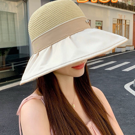 DIOR 26S MESH WIDE-BRIM HAT WITH BOW STYLE 36