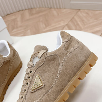 PRA FADED SUEDE SNEAKERS PEANUT