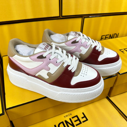 FENDI THICK-SOLDED SNEAKER IN COLORFUL LAMBSKIN