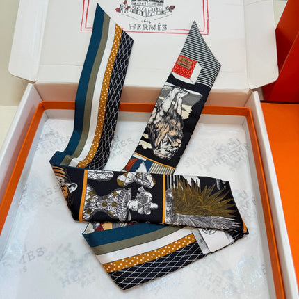HERMES 26S TWILLY SCARF 86 IN SILK 492616